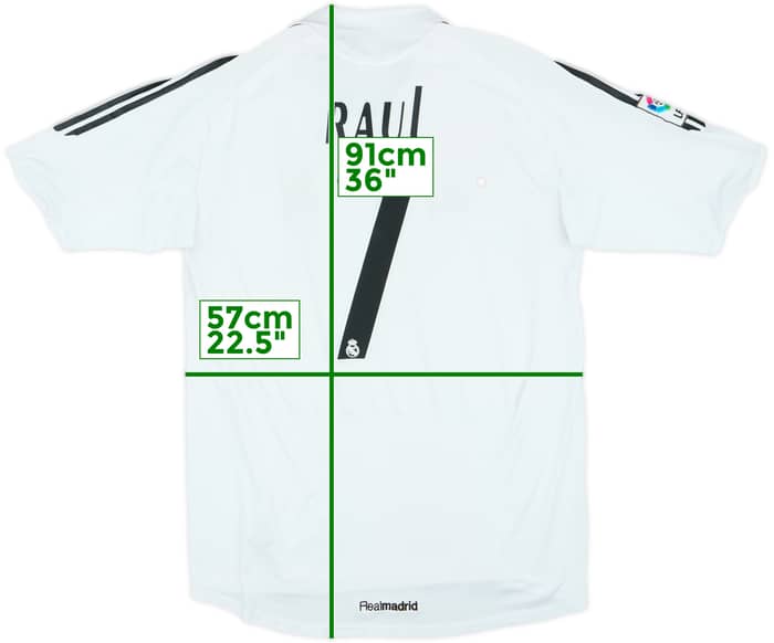 2005-06 Real Madrid Home Shirt Raul #7 - 6/10 - (L)
