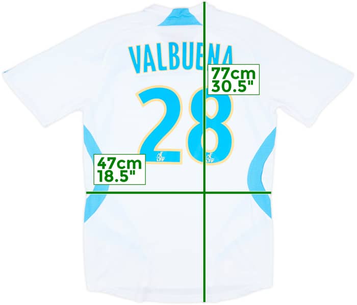 2007-08 Olympique Marseille Home Shirt Valbuena #28 - 5/10 - (S)