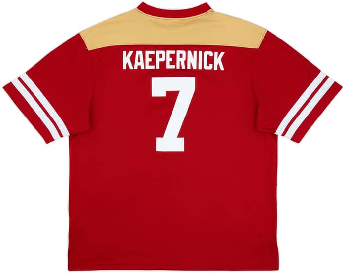 2014 San Francisco 49ers Kaepernick #7 Majestic Jersey Tee - 8/10 - (XL)