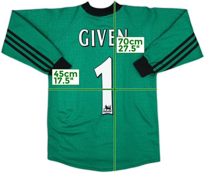 1997-98 Newcastle GK Shirt Given #1 - 9/10 - (L.Boys)