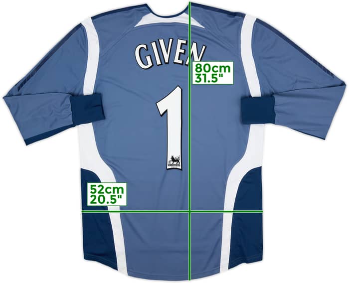 2005-06 Newcastle GK Shirt Given #1 - 8/10 - (M)