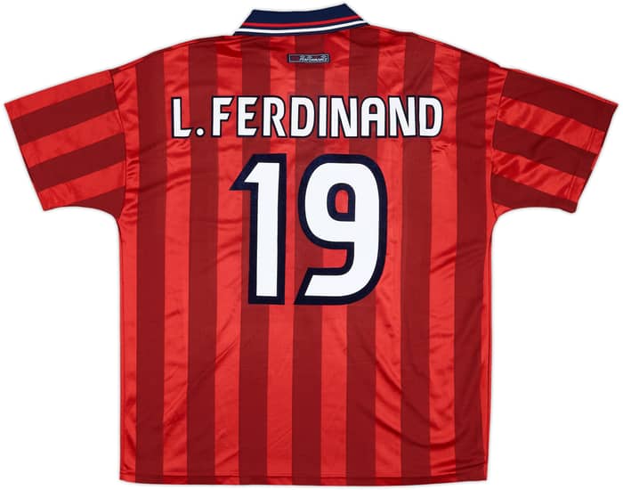 1997-99 England Away Shirt L.Ferdinand #19 - 6/10 - (L)