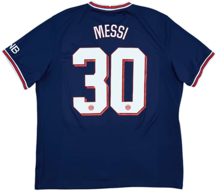 2021-22 Paris Saint-Germain Home Shirt Messi #30 - 7/10 - (XL)