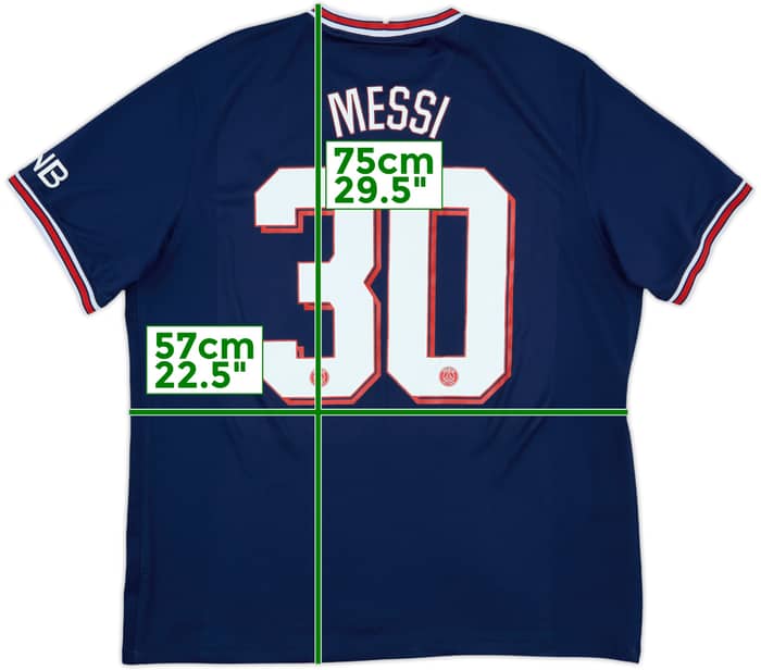 2021-22 Paris Saint-Germain Home Shirt Messi #30 - 7/10 - (XL)