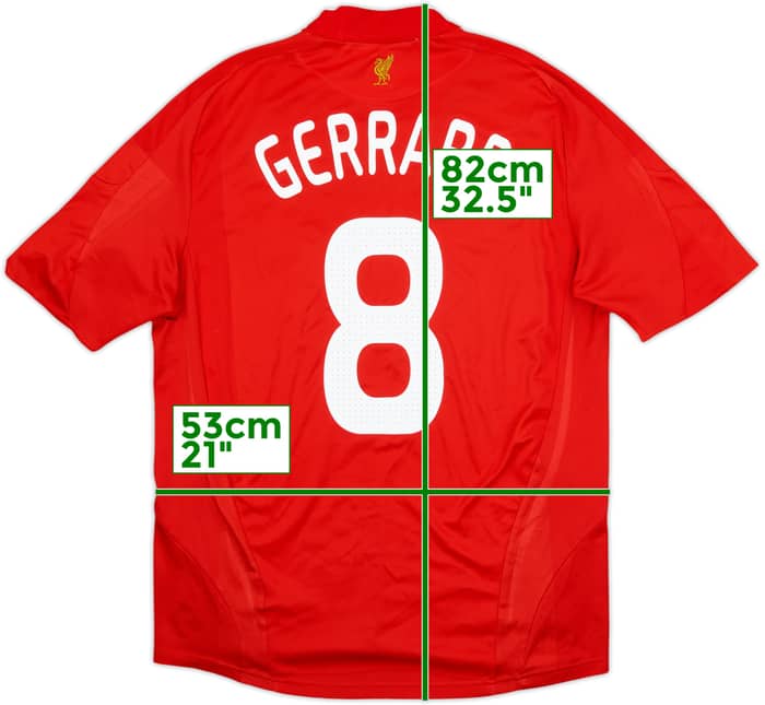 2008-10 Liverpool Home Shirt Gerrard #8 - 6/10 - (L)