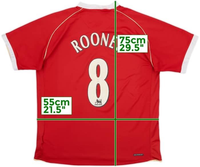 2006-07 Manchester United Home Shirt Rooney #8 - 5/10 - (L)