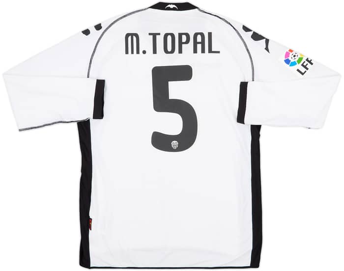 2010-11 Valencia Home L/S Shirt M. Topal #5 - 8/10 - (XL)