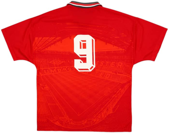 1994-96 Manchester United Home Shirt #9 - 7/10 - (L)