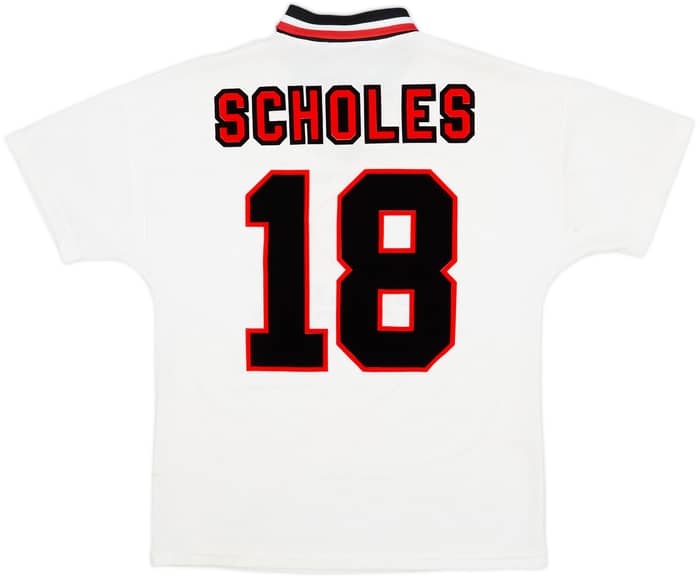 1996-97 Manchester United Away Shirt Scholes #18 - 8/10 - (M)