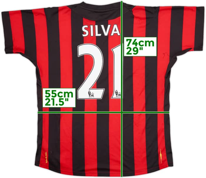 2011-12 Manchester City Away Shirt Silva #21 - 7/10 - (L)