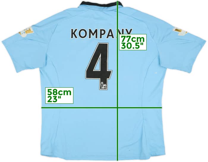 2012-13 Manchester City Home Shirt Kompany #4 - 5/10 - (XL)
