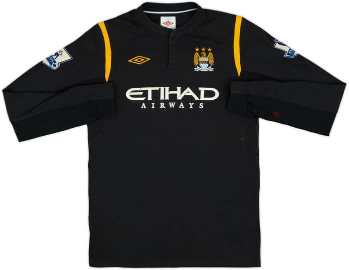 2009-10 Manchester City Away L/S Shirt Adebayor #25 - 6/10 - (L.Boys)