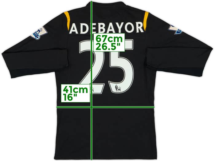 2009-10 Manchester City Away L/S Shirt Adebayor #25 - 6/10 - (L.Boys)