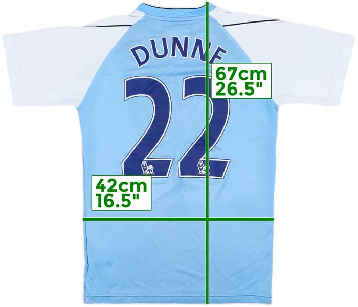 2006-07 Manchester City Home Shirt Dunne #22 - 6/10 - (XS)