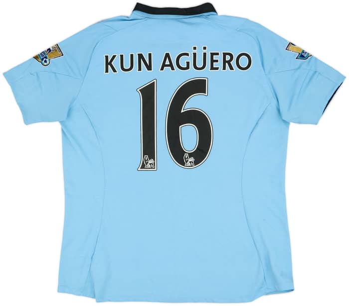 2012-13 Manchester City Home Shirt Kun Aguero #16 - 9/10 - (Women's XL)