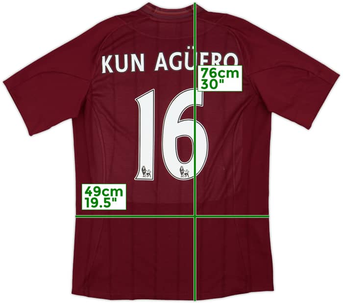 2012-13 Manchester City Away Shirt Kun Aguero #16 - 9/10 - (M)