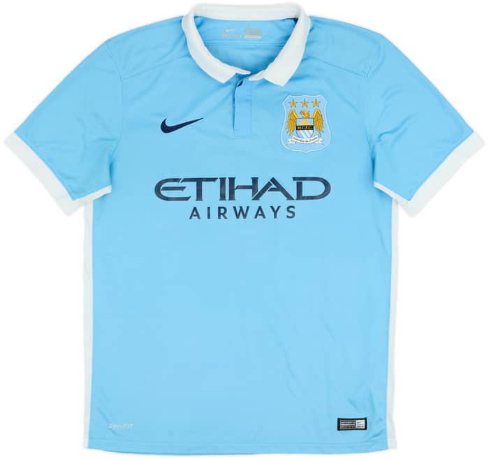 2015-16 Manchester City Home Shirt Sterling #7 - 9/10 - (M)