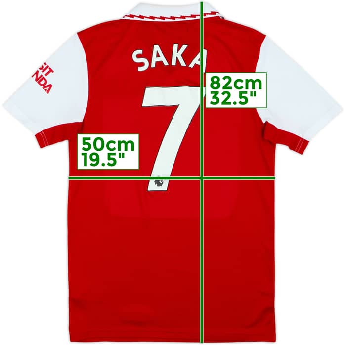 2022-23 Arsenal Home Shirt Saka #7 - 5/10 - (S)