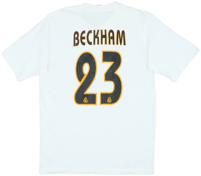 2003-04 Real Madrid adidas Graphic Tee Beckham #23 - 5/10 - (S)