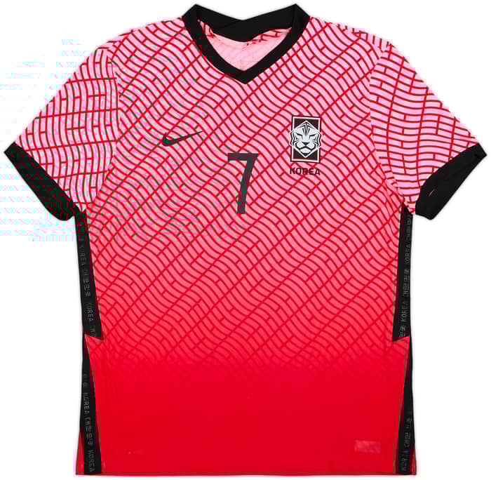 2020-21 South Korea Authentic Home Shirt H M Son #7 - 5/10 - (XL)