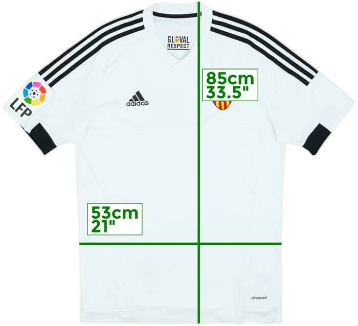 2015-16 Valencia Home Shirt - 3/10 - (M)