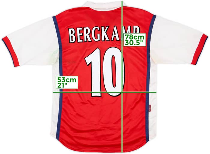 1998-99 Arsenal Home Shirt Bergkamp #10 - 5/10 - (M)