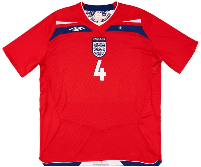 2008-10 England Away Shirt Gerrard #4 - 6/10 - (XL)