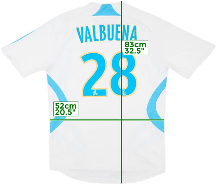 2007-08 Olympique Marseille Home Shirt Valbuena #28 - 5/10 - (M)