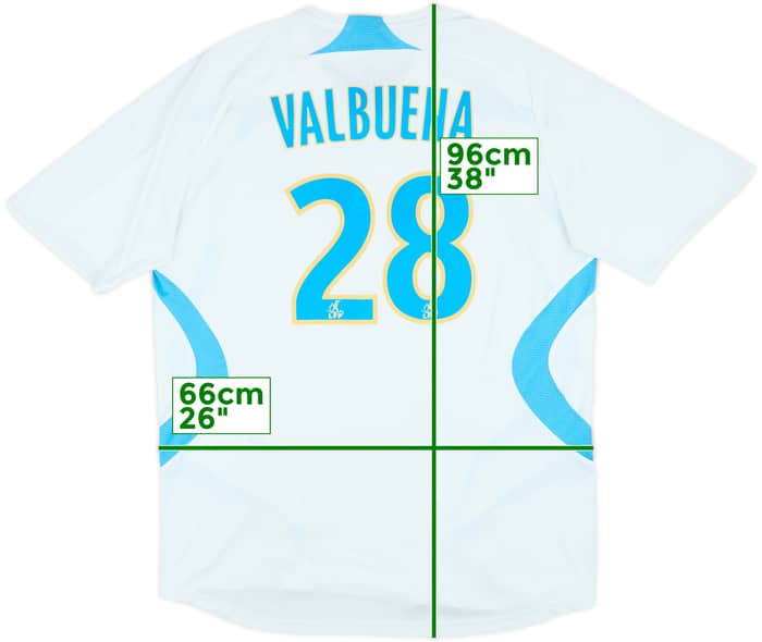 2007-08 Olympique Marseille Home Shirt Valbuena #28 - 5/10 - (XL)