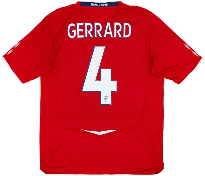 2008-10 England Away Shirt Gerrard #4 - 7/10 - (L)