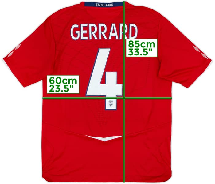 2008-10 England Away Shirt Gerrard #4 - 7/10 - (L)
