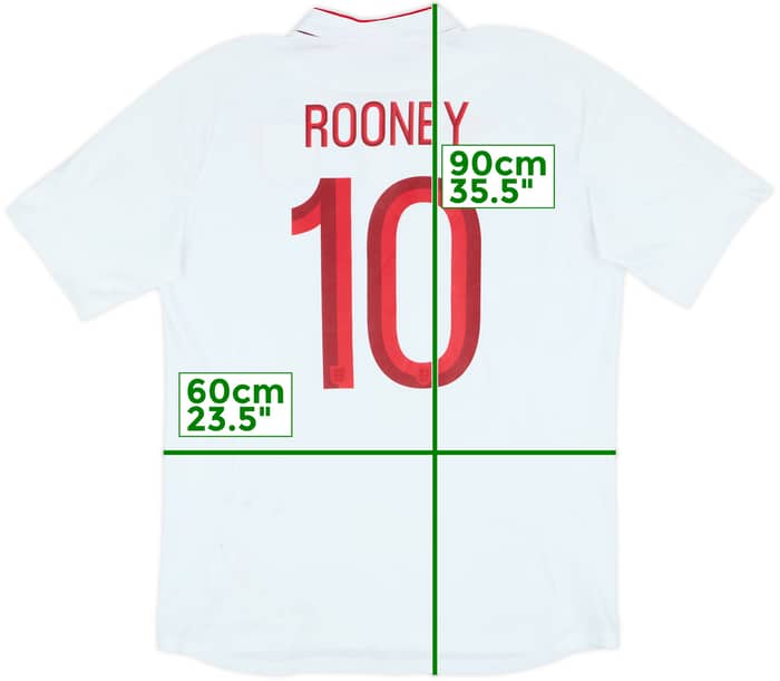2012-13 England Home Shirt Rooney #10 - 6/10 - (L)