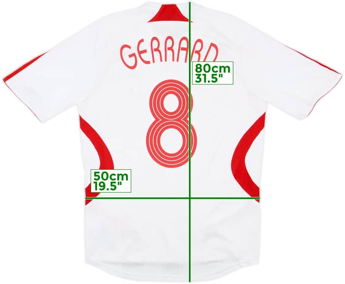 2007-08 Liverpool Away Shirt Gerrard #8 - 5/10 - (M)