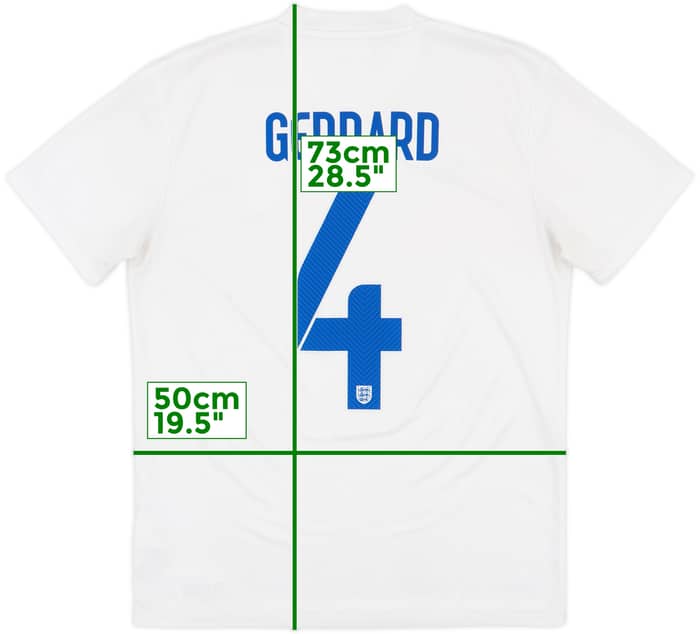 2014-15 England Home Shirt Gerrard #4 - 4/10 - (M)