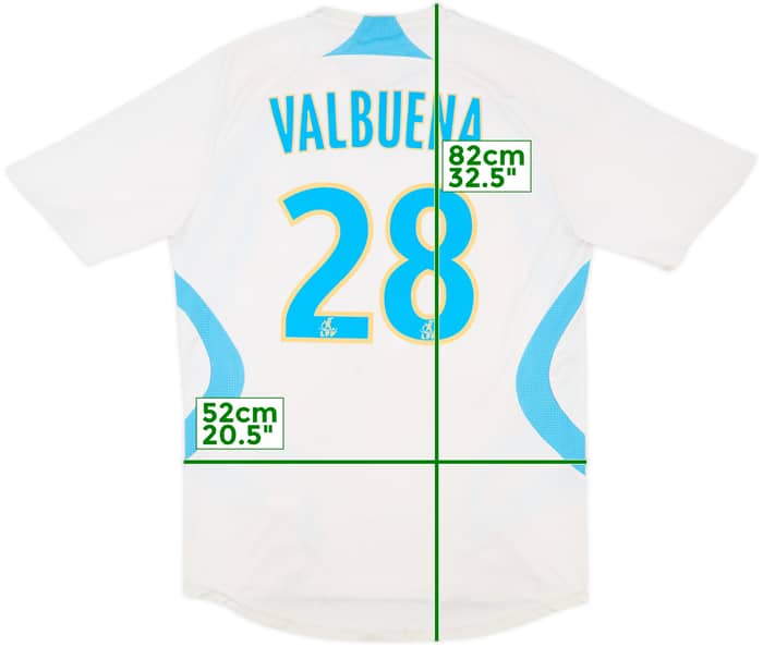2007-08 Olympique Marseille Home Shirt Valbuena #28 - 4/10 - (M)
