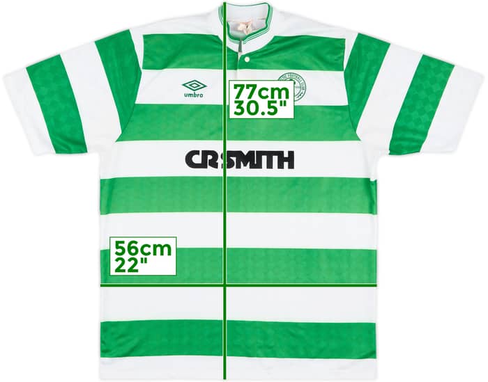1987-89 Celtic Centenary Home Shirt #4 - 9/10 - (L)