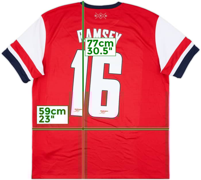 2012-14 Arsenal Home Shirt Ramsey #16 - 8/10 - (XL)