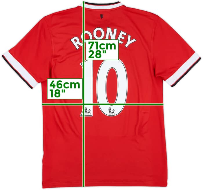 2014-15 Manchester United Home Shirt Rooney #10 - 6/10 - (S)