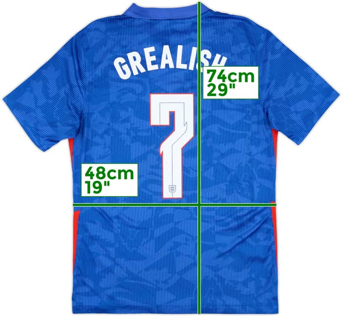 2020-21 England Away Shirt Grealish #7 - 9/10 - (M)