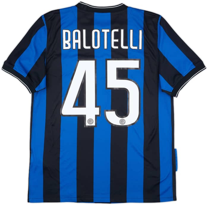 2009-10 Inter Milan Home Shirt Balotelli #45 - 6/10 - (M)