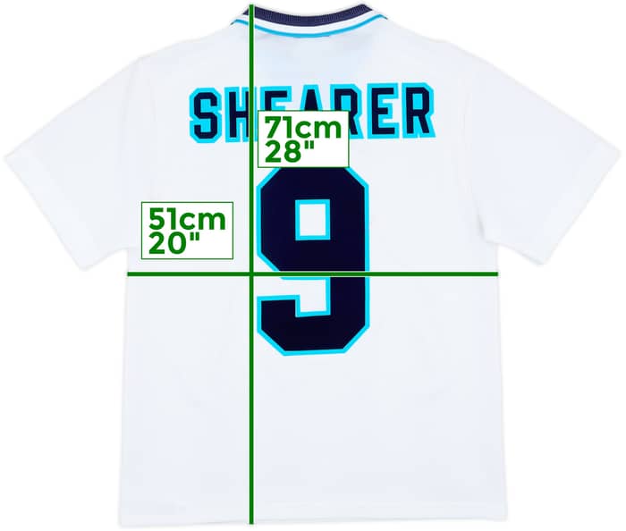 1995-97 England Home Shirt Shearer #9 - 5/10 - (M)