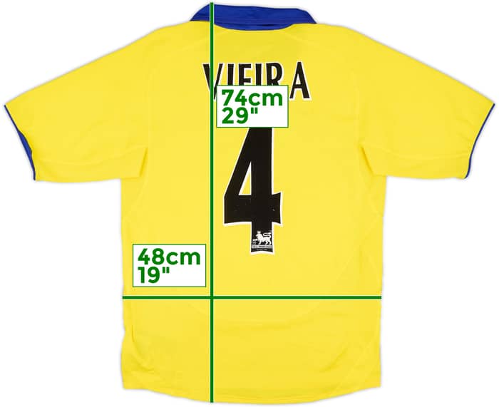 2003-05 Arsenal Away Shirt Vieira #4 - 9/10 - (S)