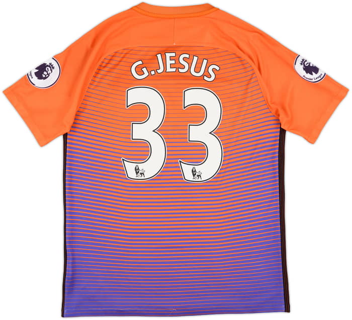 2016-17 Manchester City Third Shirt G.Jesus #33 - 7/10 - (M)