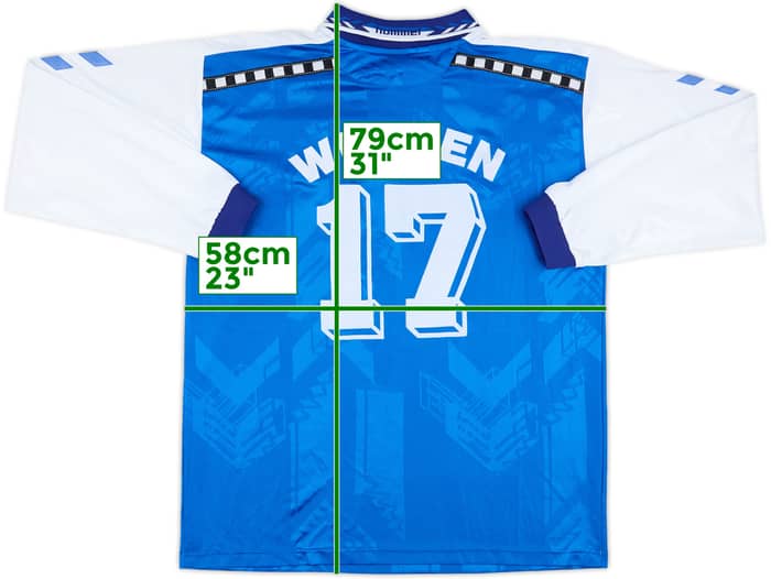 1990s Hummel Template L/S Shirt #17 - 9/10 - (XL/XXL)