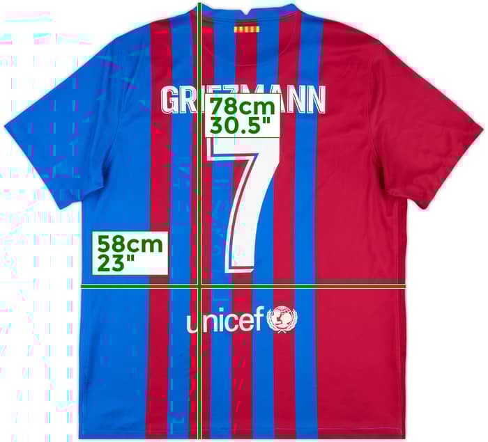 2021-22 Barcelona Home Shirt Griezmann #7 - 6/10 - (XL)