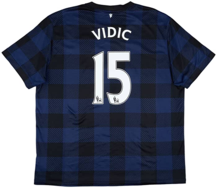 2013-14 Manchester United Away Shirt Vidic #15 - 7/10 - (XXL)