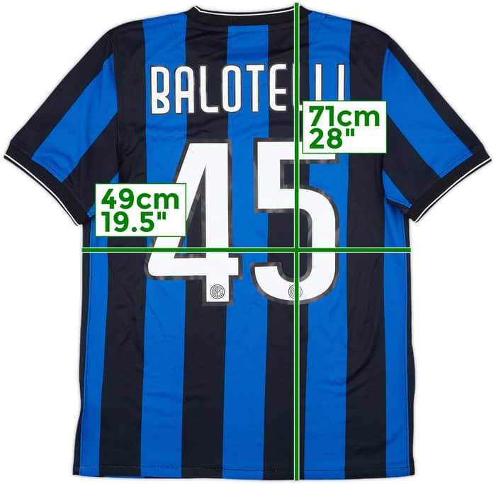 2009-10 Inter Milan Home Shirt Balotelli #45 - 8/10 - (S)