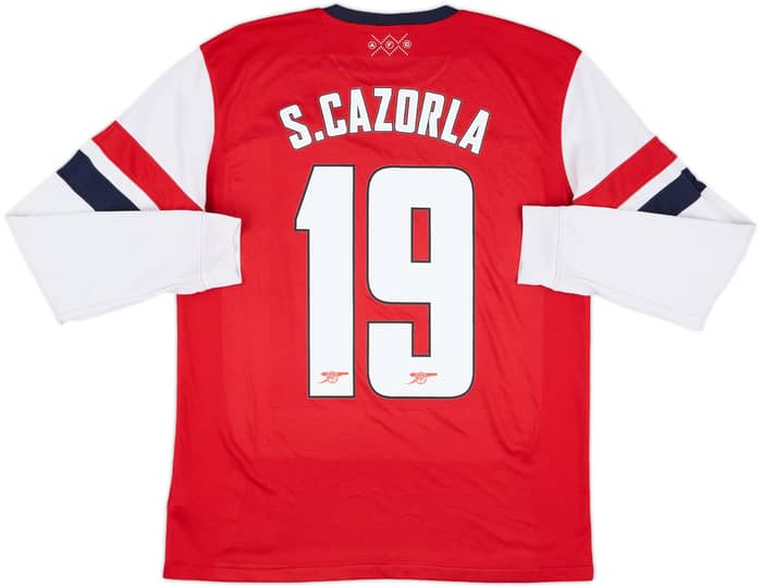 2012-14 Arsenal Home L/S Shirt S.Cazorla #19 - 6/10 - (M)