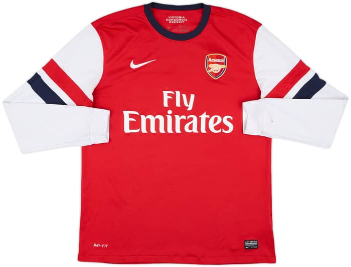 2012-14 Arsenal Home L/S Shirt S.Cazorla #19 - 6/10 - (M)