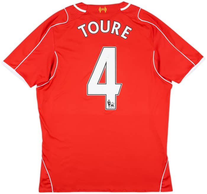 2014-15 Liverpool Home Shirt Toure #4 - 6/10 - (L)